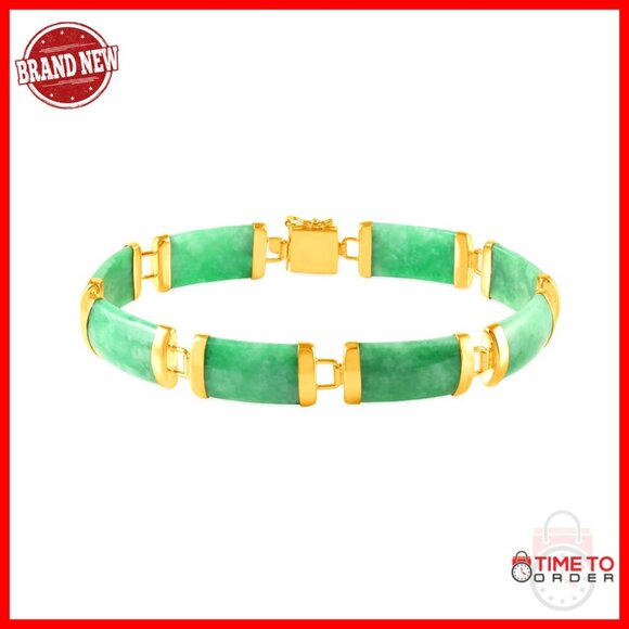 Jewelry - Sterling Silver Jade Link Bracelet Elegant Classic Minimal Chic Jewelry Gift